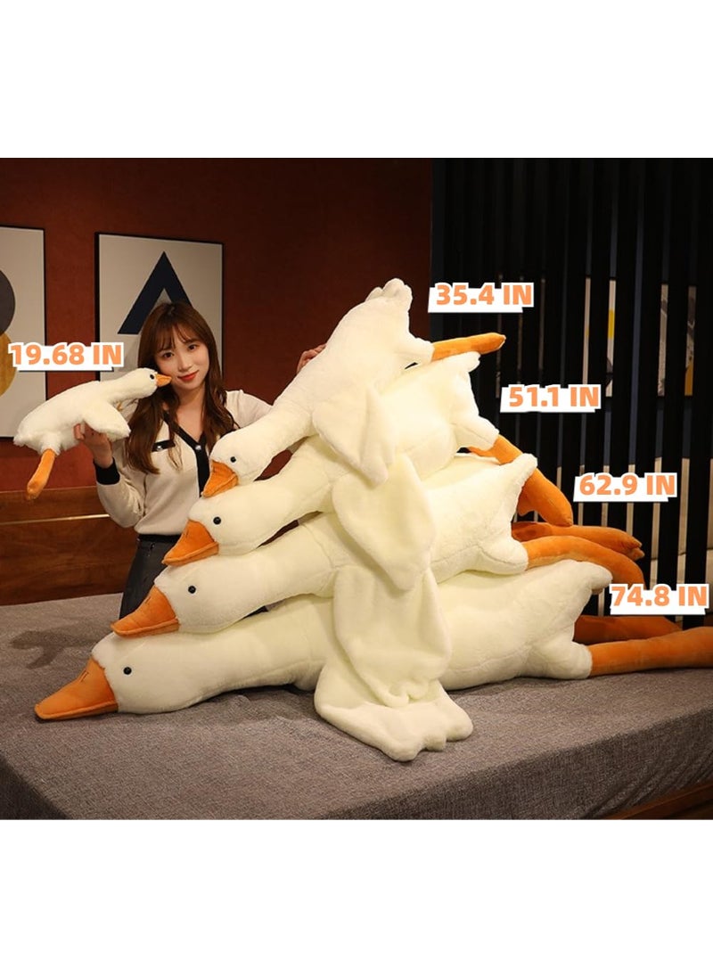 Srutirbo Giant Goose Stuffed Animal  62.9 Inch Soft Goose Plush Pillow  Cute Duck Plush Toy Swan Plushie Doll Sleeping Hugging Pillows Gift for Girls Boys  - Image 2