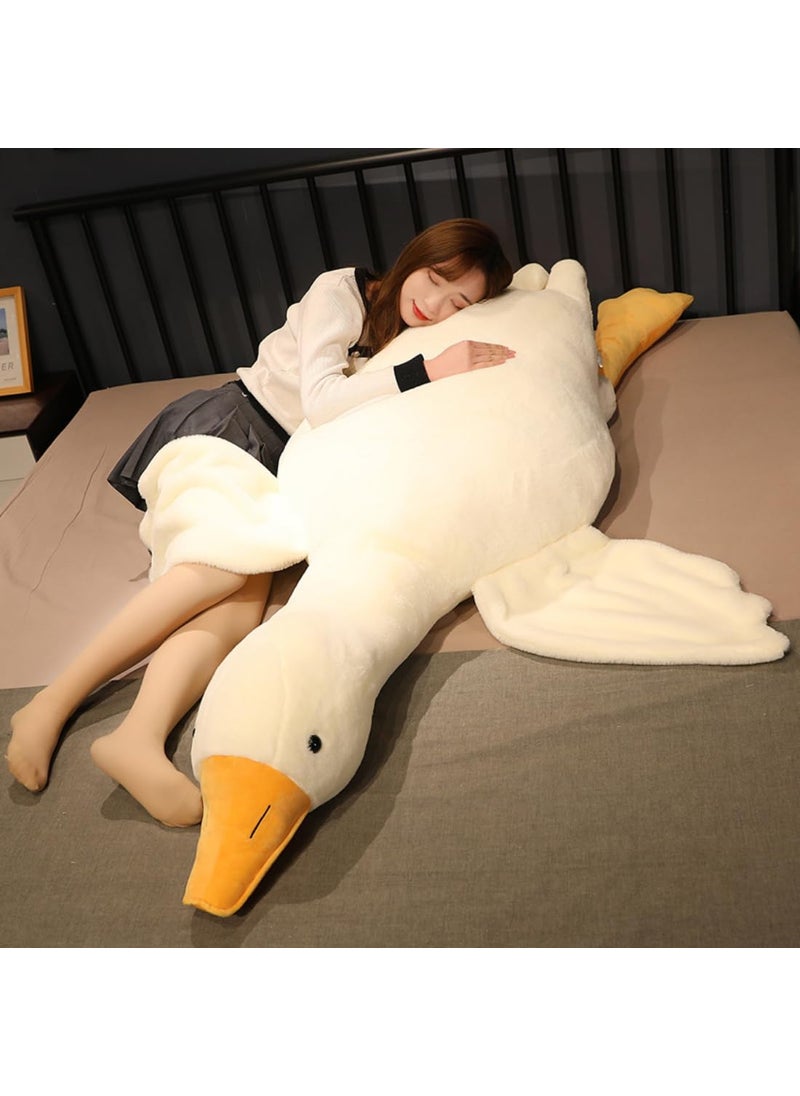 Srutirbo Giant Goose Stuffed Animal  62.9 Inch Soft Goose Plush Pillow  Cute Duck Plush Toy Swan Plushie Doll Sleeping Hugging Pillows Gift for Girls Boys  - Image 1