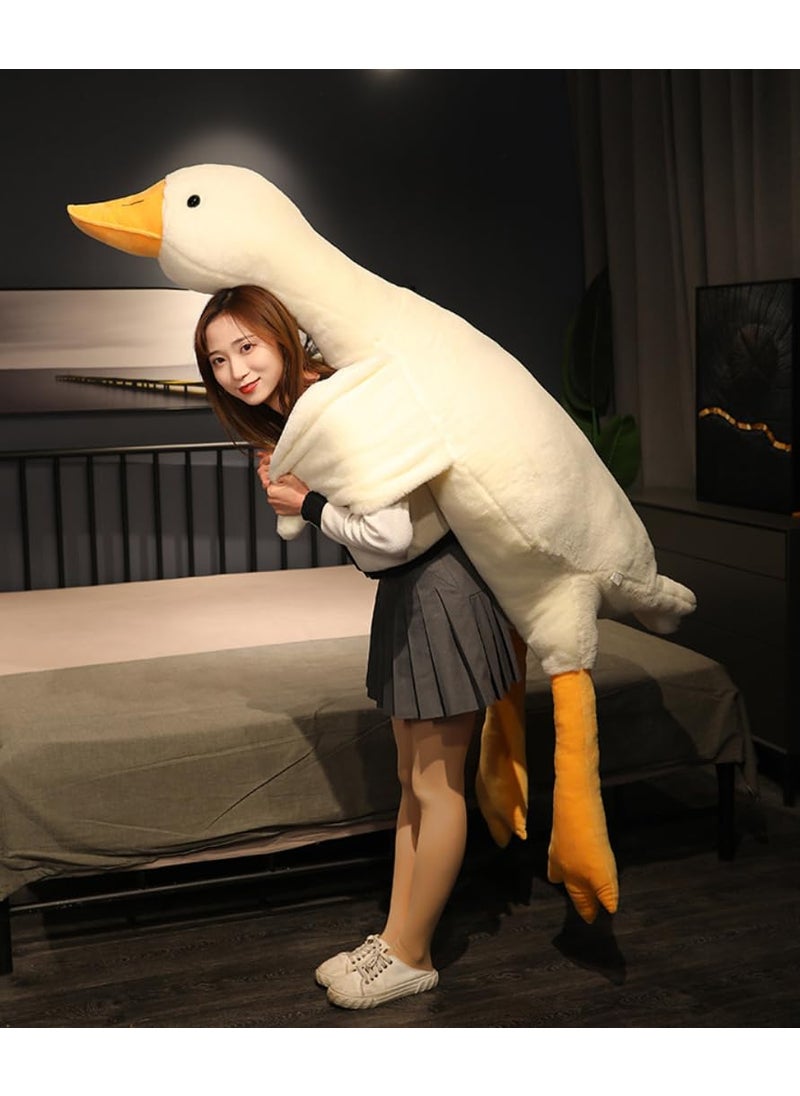 Srutirbo Giant Goose Stuffed Animal  62.9 Inch Soft Goose Plush Pillow  Cute Duck Plush Toy Swan Plushie Doll Sleeping Hugging Pillows Gift for Girls Boys  - Image 5