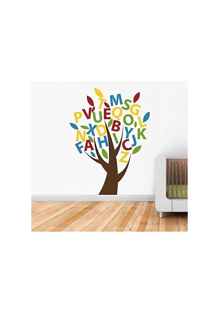 Asmi Collections PVC Wall Stickers - Beautiful Alphabets Tree - Image 1