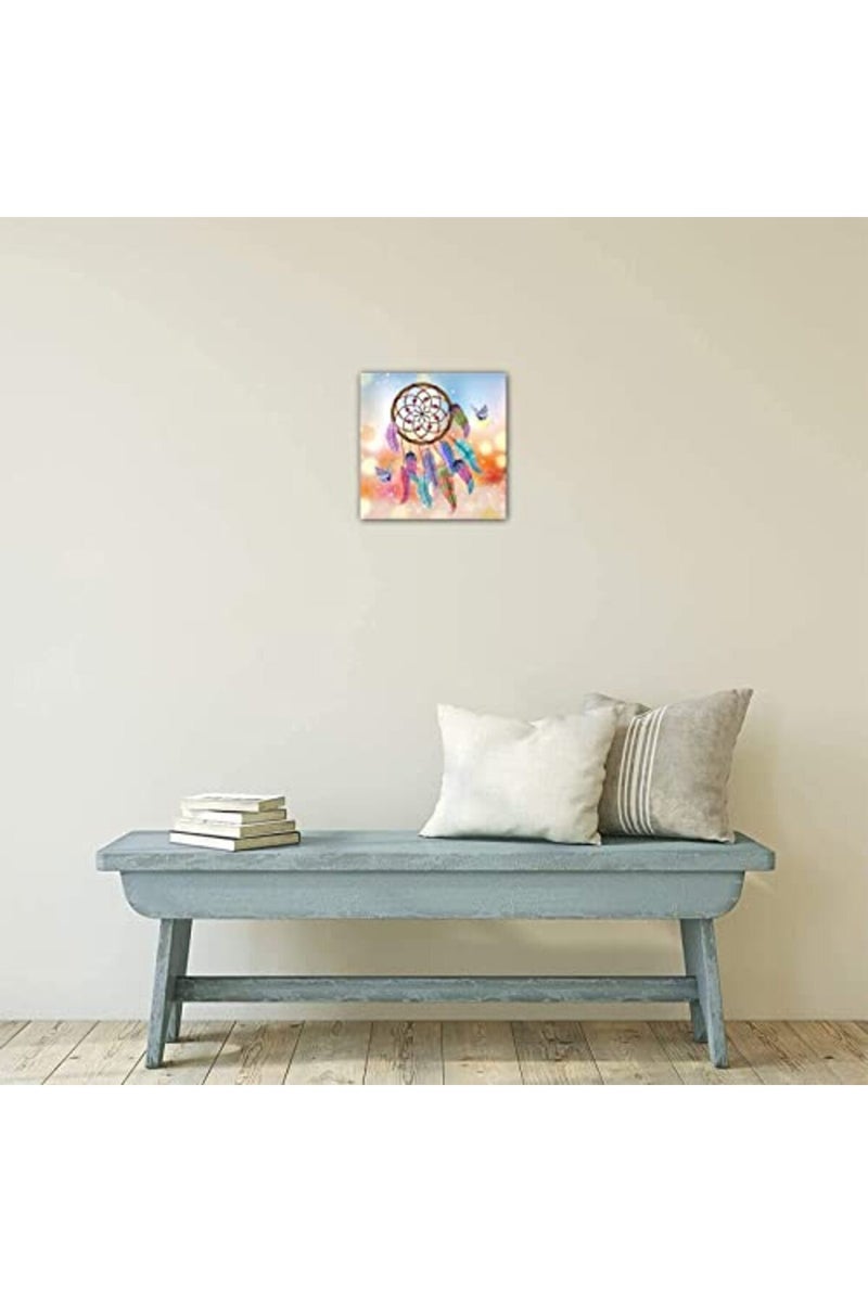 Galaxy Star Dreamcatchers Canvas Wall Art Picture Poster Print Aesthetic Canvas Wall Hanging Poster Stretched And Framed Canvas Art Abstract Home Wall Decoration for Farmhouse Living Room - Image 3