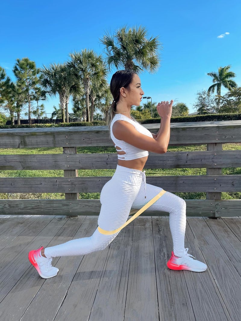 Fit Simplify Resistance Loop Exercise Bands with Instruction Guide and Carry Bag, Set of 5 - Image 5