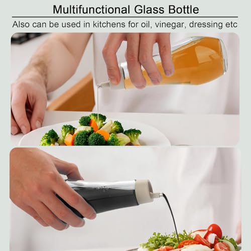 Tiyafuro Glass Mouthwash Dispenser for Bathroom, 8.8OZ Mouth Wash Container Bottle with Lid Cup, Small Clear Refillable Mouthwash Holder Decanter for Countertop, Multifunctional Glass Bottle - Image 5
