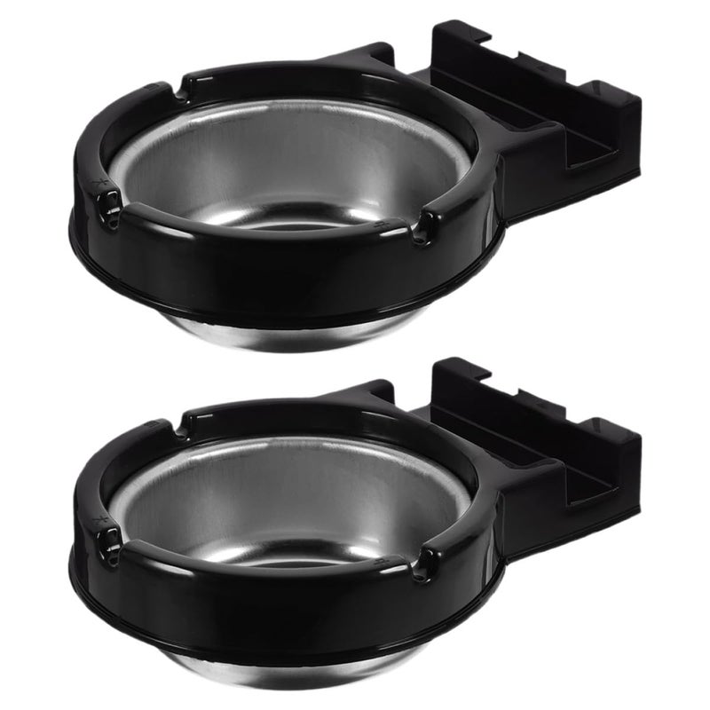 Wall Mounted Stainless Steel Ashtray and Cigarette Butt Disposal Bin 2 Pack Black - Image 2