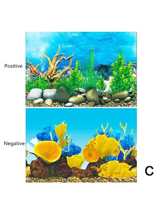 KSY Aquatics Aquarium Background Sticker Poster 40x62CM Style C - Image 1
