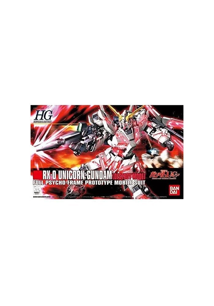 BANDAI SPIRITS Hobby - Gundam UC - #100 Unicorn Gundam (Destroy Mode), HGUC 1/144 Model Kit - Image 3