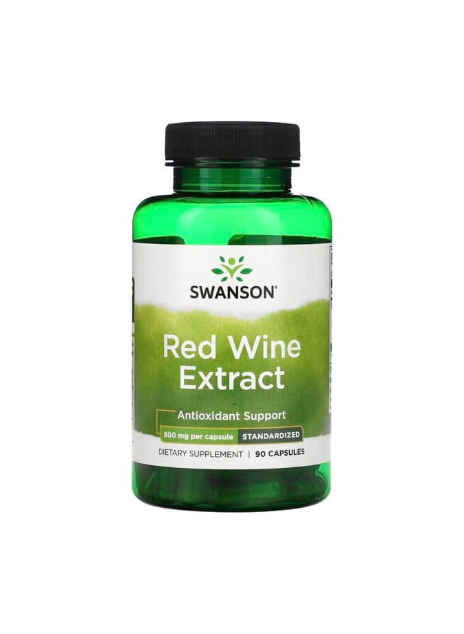 SWANSON Red Wine Extract, 500 mg, 90 Capsules