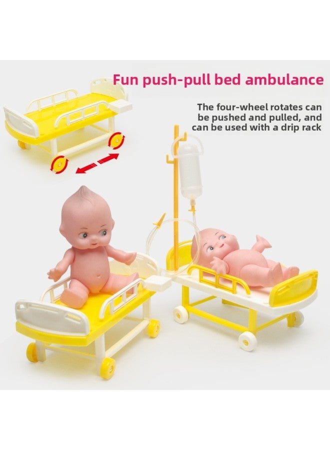 Kids Doctor Toy Set Girls Role Play Ambulance Play House Stethoscope Dentist Tools Medical Kit-Color:Blue Ambulance Set Of 36 - Image 4