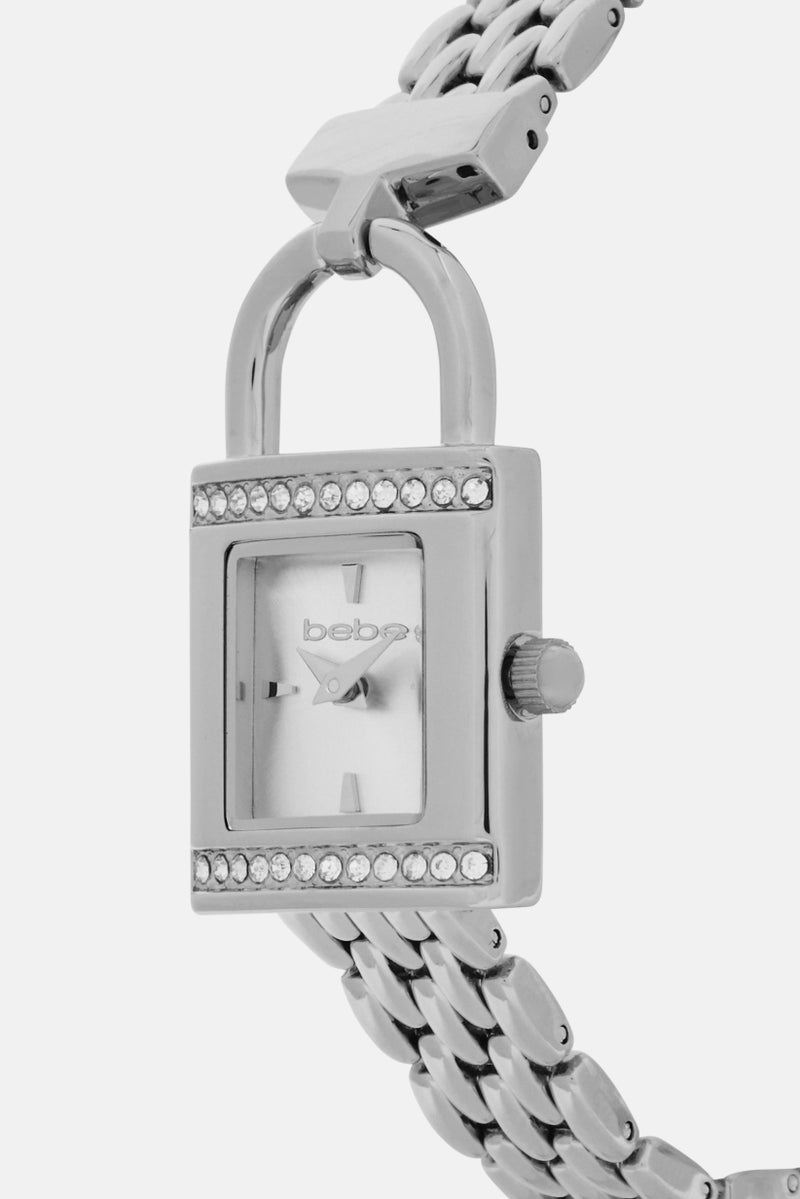 bebe Women BB4228S/02M Stainless Steel Quartz Watch 23 mm, Silver - Image 4