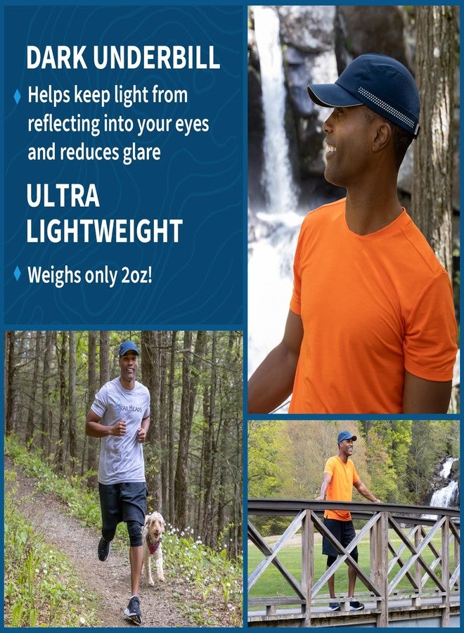 TrailHeads Mens Running Hat - Recycled Running Caps for Men - Athletic Hat for Sports, Tennis, Golf, Pickleball, Gym - Navy - Image 3