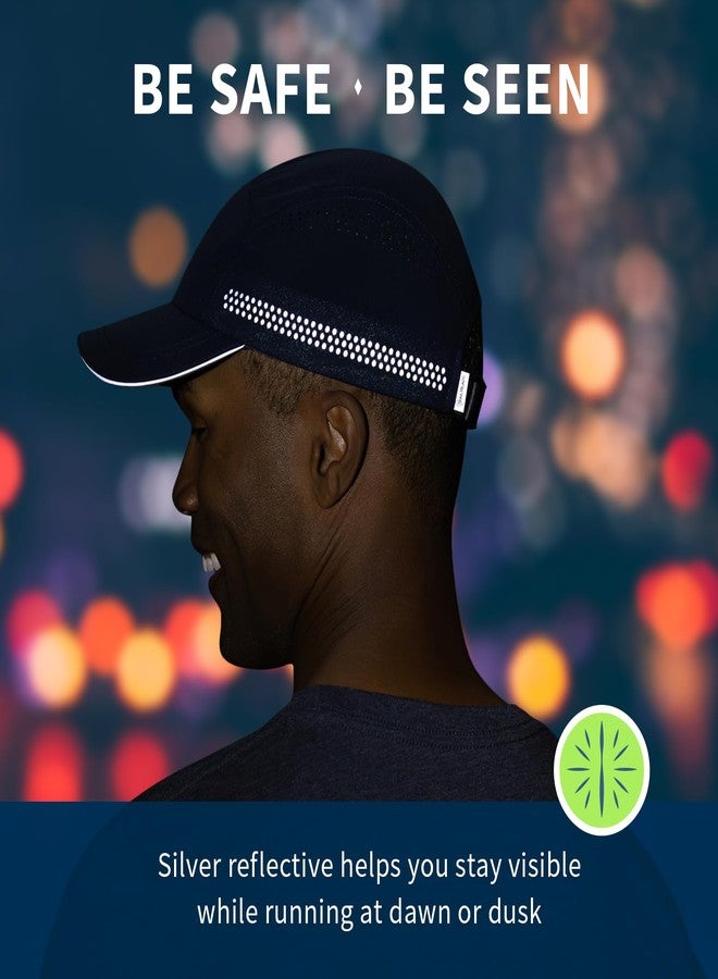 TrailHeads Mens Running Hat - Recycled Running Caps for Men - Athletic Hat for Sports, Tennis, Golf, Pickleball, Gym - Navy - Image 2