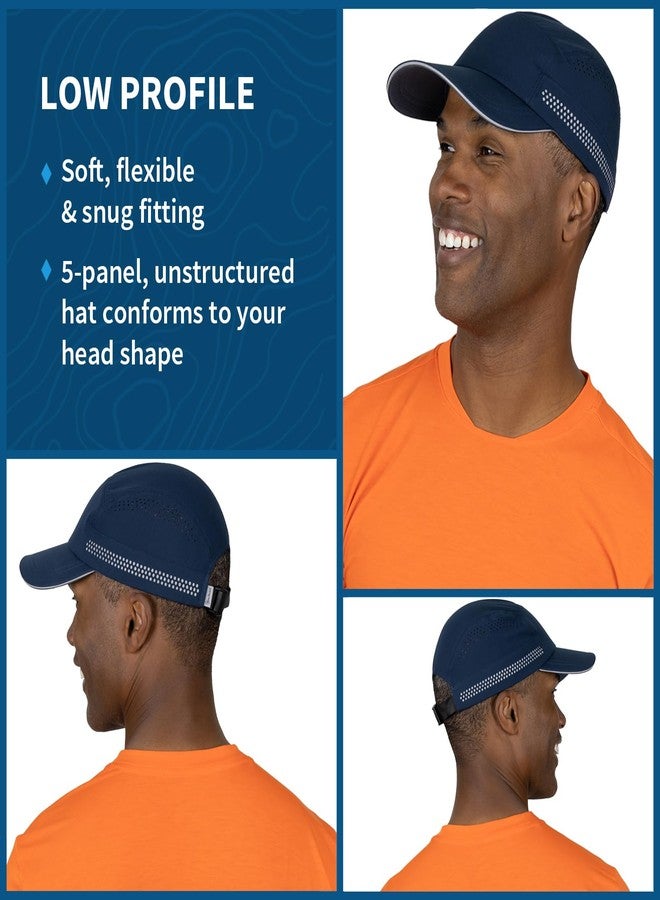 TrailHeads Mens Running Hat - Recycled Running Caps for Men - Athletic Hat for Sports, Tennis, Golf, Pickleball, Gym - Navy - Image 5