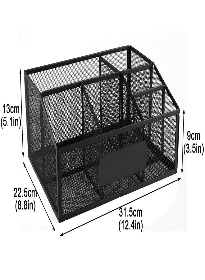 Xbopetda First Aid Box, Metal Basket Medicine Storage Box with 6 Compartments, Trapezoid Full Open Medical Box Bandaid Storage, First Aid Kit Case Empty for Home Emergency Supplies Organizer, Black - Image 3