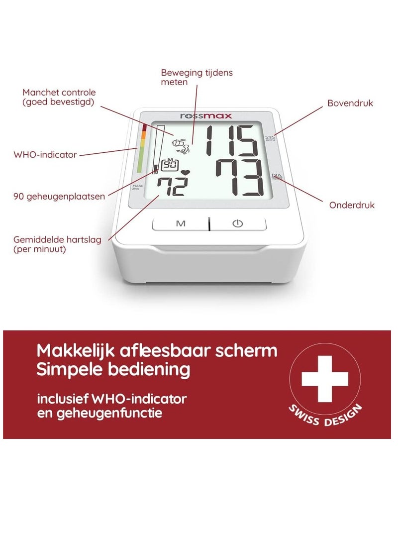 Rossmax Automatic Upper Arm Blood Pressure Monitor - USB Powered - Accurate & Easy to Use - Image 3