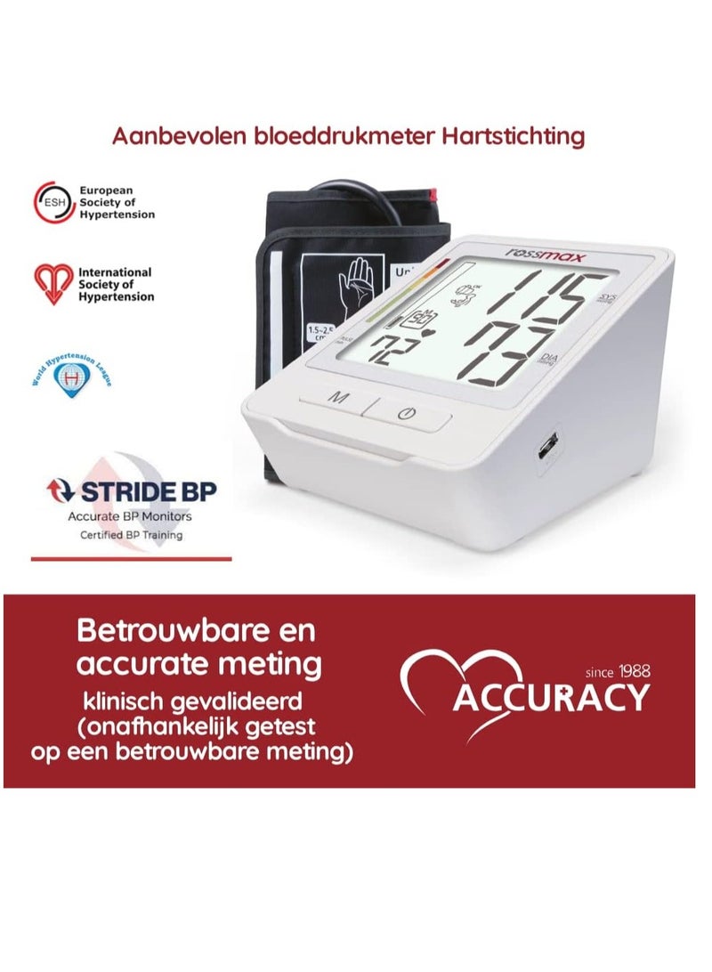 Rossmax Automatic Upper Arm Blood Pressure Monitor - USB Powered - Accurate & Easy to Use - Image 4