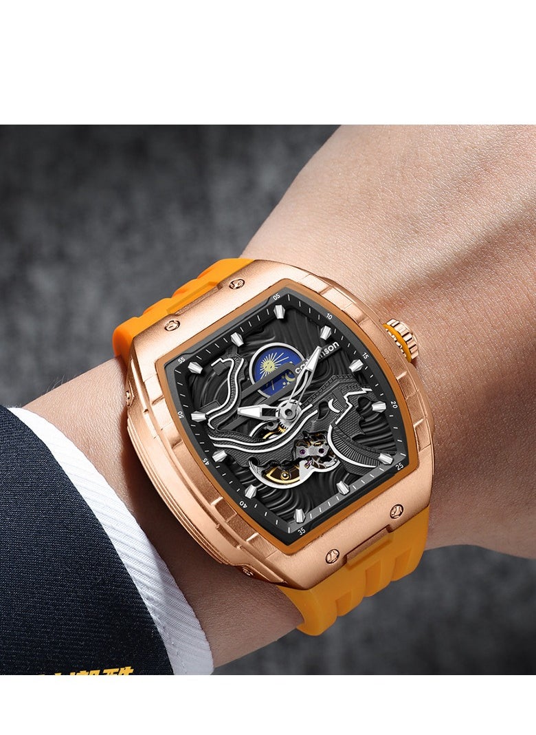 Generic Men's Silicone Tape Sports Machinery Watch  - Image 1