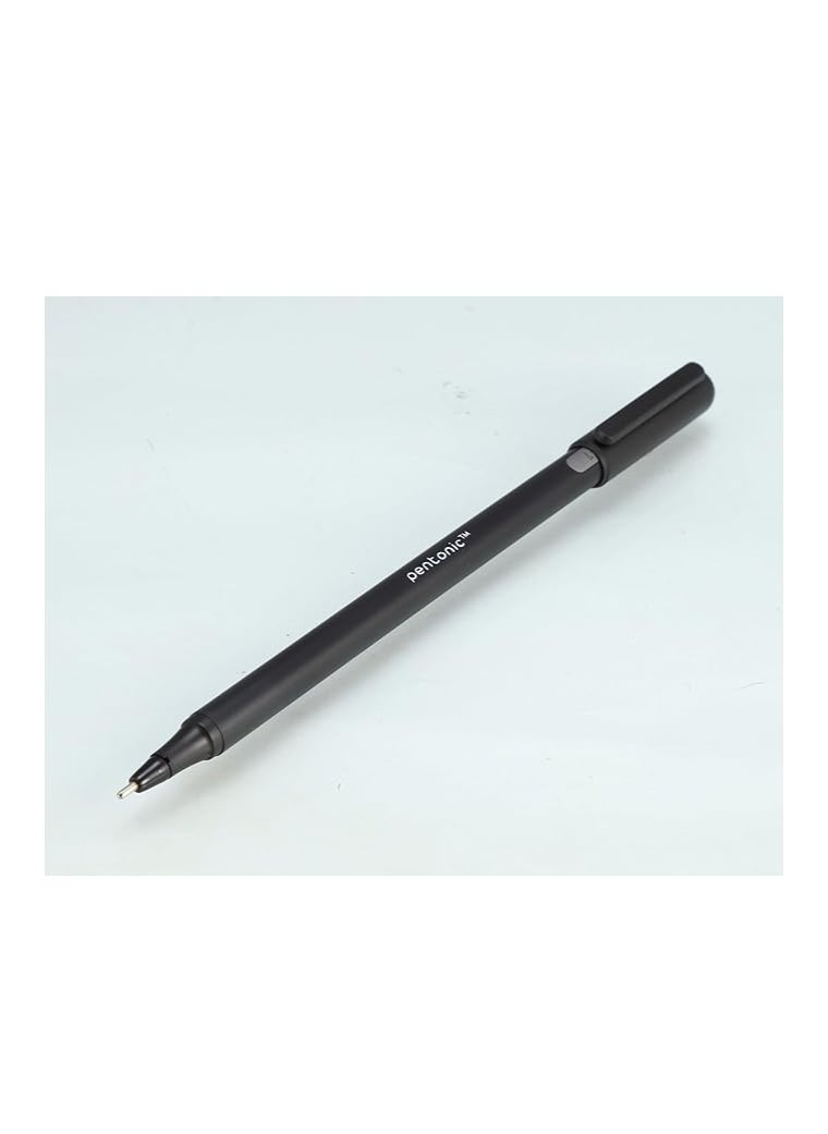 Pentonic Ball Point Pen Blister Pack | Tip Size 0.7 mm | Click Off Mechanism, Black Matt Finish Body | Comfortable Grip For Effortless Writing Experience | Assorted Ink, Pack of 3  - Image 2