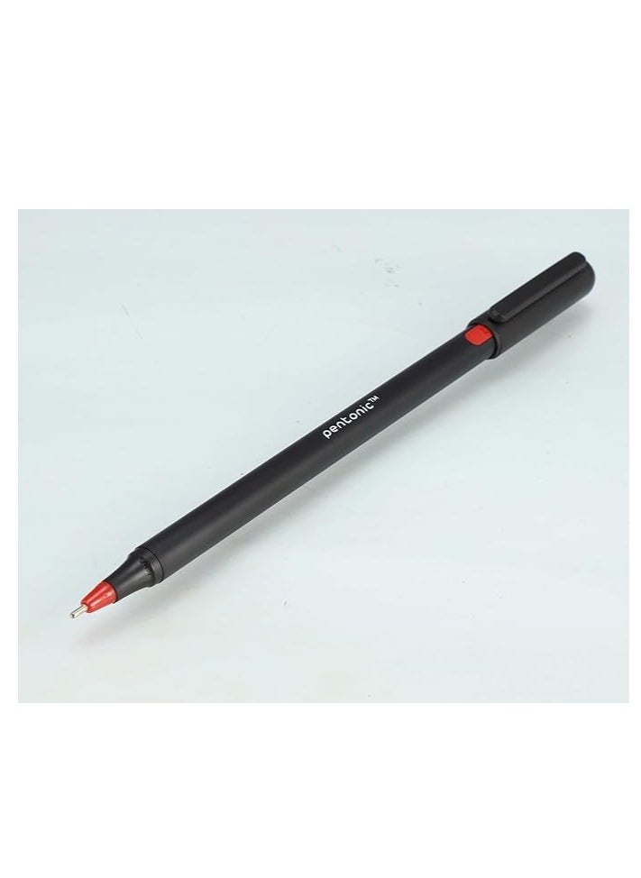Pentonic Ball Point Pen Blister Pack | Tip Size 0.7 mm | Click Off Mechanism, Black Matt Finish Body | Comfortable Grip For Effortless Writing Experience | Assorted Ink, Pack of 3  - Image 3