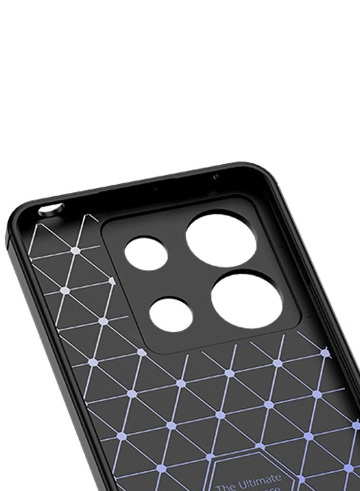 أوتو فوكس جراب حمايه سيليكون تصميم2 مقاوم للصدمات حمايه للكاميرا متوافق مع Redmi Note 13 4g (اسود) - Image 3