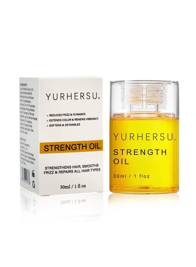 YURHERSU Strength Oil, Smoothing Hair Oil for Frizz and Flyaways, 30ml - Image 1