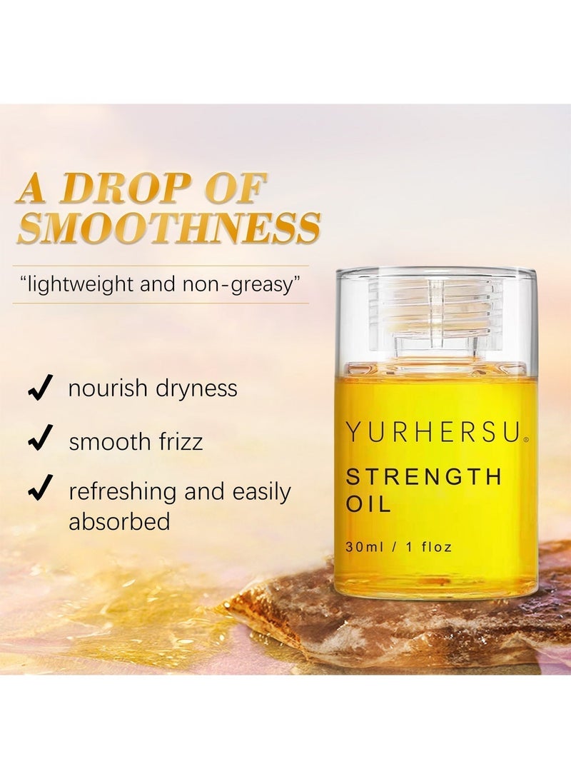 YURHERSU Strength Oil, Smoothing Hair Oil for Frizz and Flyaways, 30ml - Image 5