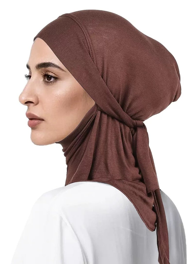 SYNSYB Solid Women's Muslin Hijab Sport Head Scarf Plain Under Scarf Muslimah Turban Cap Scarf Ramadan Accessory - Image 2