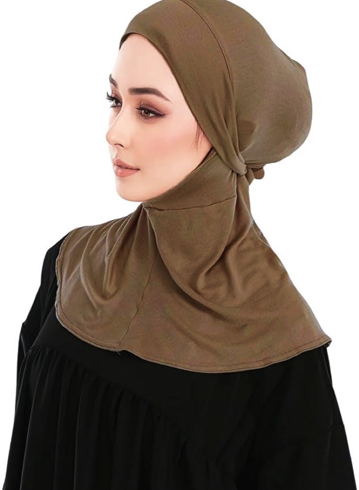 SYNSYB Solid Women's Muslin Hijab Sport Head Scarf Plain Under Scarf Muslimah Turban Cap Scarf Ramadan Accessory - Image 4