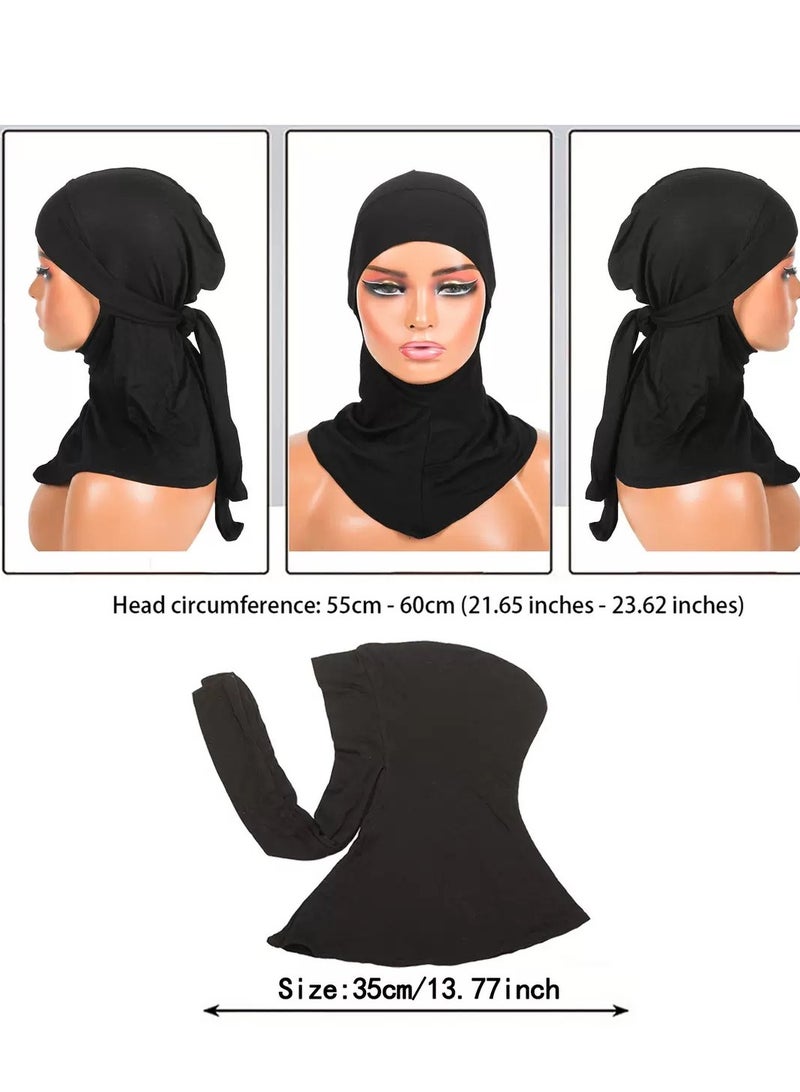 SYNSYB Solid Women's Muslin Hijab Sport Head Scarf Plain Under Scarf Muslimah Turban Cap Scarf Ramadan Accessory - Image 3