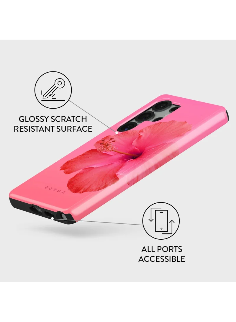 BURGA Samsung Galaxy S25 Ultra Mobile Phone Case Hybrid 2 Layer Hard Shell Silicone Protective Case, Scratch Resistant Shockproof Cover,Island GirL
