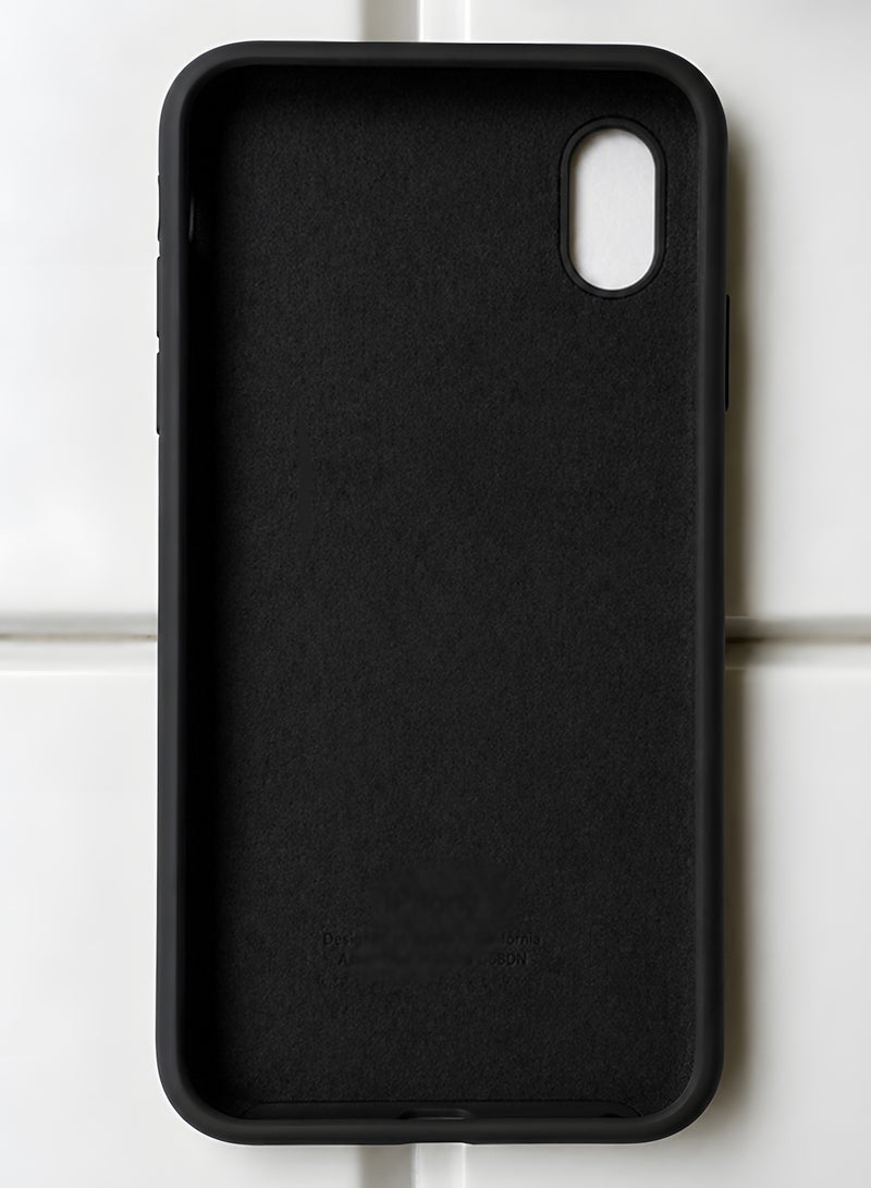 Silicone Case for iPhone X\XS – Soft-Touch Shockproof Slim Protective Cover with Soft Inner Lining, Camera Protection & Anti-Slip Grip - Black - Image 2