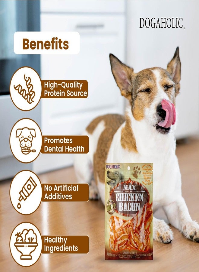 Dogaholic Combo of: - Dogaholic Max Chicken Bacon Strips BBQ Treats for Dog,130 gm with Love Jerky Lamb and Smoke Dog Treats - 120g - Image 2