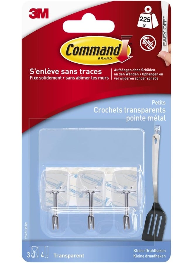 Command Command Utensil Hooks – 3 Hooks with 4 Adhesive Strips, Damage-Free Wall Hanging for Kitchen & Home Use - Image 1