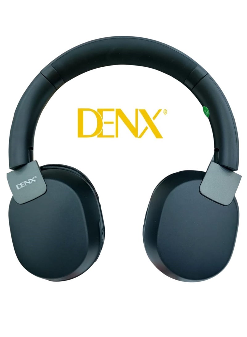 Denx Wireless Bluetooth Headphone – Explosive X-Bass, 15H Playback, 300mAh Battery, for Music, Gaming, Movies, Android & iOS Compatible Black  - Image 1