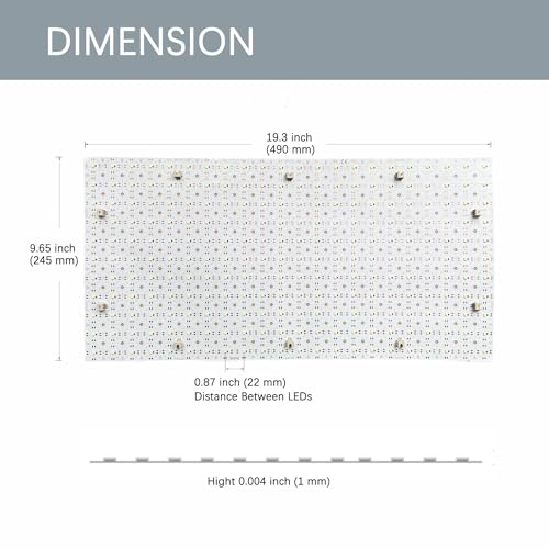 VALIKIY 4-Pack LED Backlight Sheet 24V 36W 6000K White, 19.3X9.6 inches Each Unit, Dimmable Flexible LED Panel Sheet for Backlit Translucent Stone/Marble/Onyx/Quartz Countertops Walls - Image 4