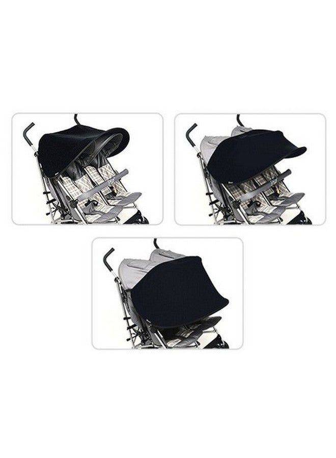 Manito Sun Shade for Twin Stroller (Black) - Image 2