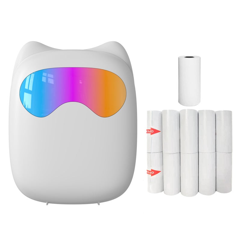 Mini Pocket Printer: 200 DPI Wireless BT, All-in-One Versatile Function, 1200mAh Rechargeable Thermal Printer for Home, Office, Students, Travelers - Image 1