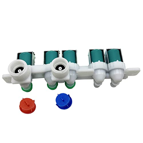 inruwo Washer Water Inlet Valve Assembly For Samsung WA48H7400AP/A2 WA48H7400AW/AA WA48H7400AW/A2 WA50F9A7DSP/A2 WA52M7750AV/A4 WA50K8600AV/A2 WA54M8750AV/A4 WA45H7200AW/A2 WA50F9A6DSW/A2 WA48J7700AW/A2 - Image 3
