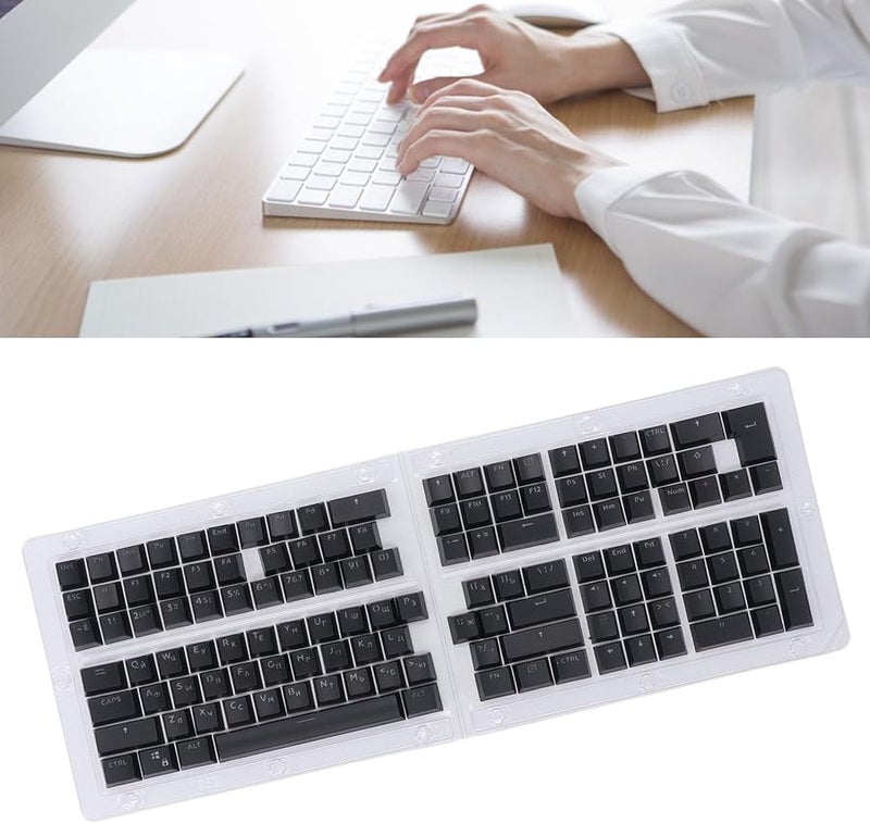 Black ABS Keycaps 132 Key OEM Profile Matte Finish For Mechanical Keyboards - Image 3