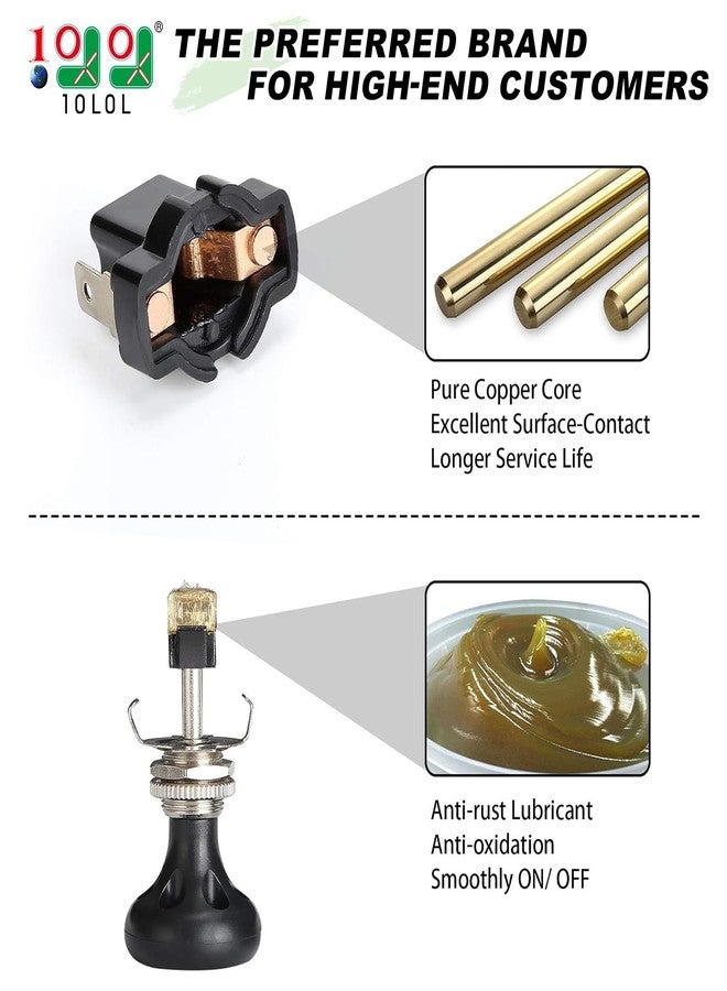 10L0L Golf Cart Headlight Switch Button for Yamaha, Club Car, EZGO, Push Pull Style, 12 Volt On Off Light Switch - Image 2