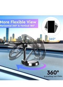 Excefore Magnetic Car Phone Holder, Magnetic Phone Holder for Car Dashboard, Air Vent Cell Phone Holder, Compatible with MagSafe Car Mount, Adjustable Phone Mount for iPhone 14 13 12 Pro Max Plus  - Image 5