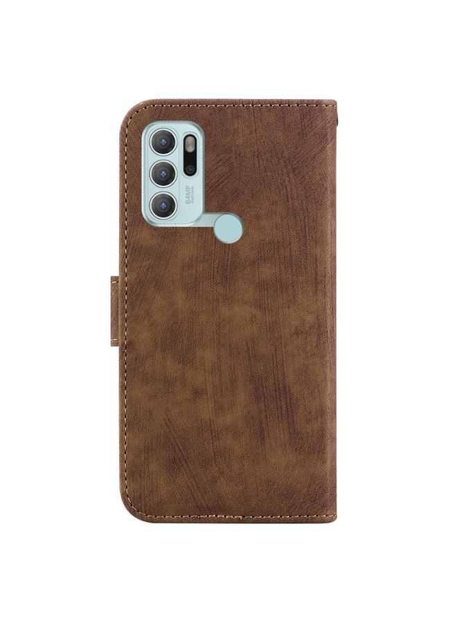 اس-توب جراب لهاتف Motorola Moto G60S مصنوع من الجلد المنقوش بنقشة نمر صغير - Image 3