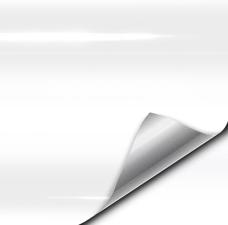 VViViD لفائف فينيل لسيارات بلمسة لامعة بيضاء مع لاصق لإطلاق الهواء 3mil - VViViD (10 قدم × 5 قدم) - Image 1