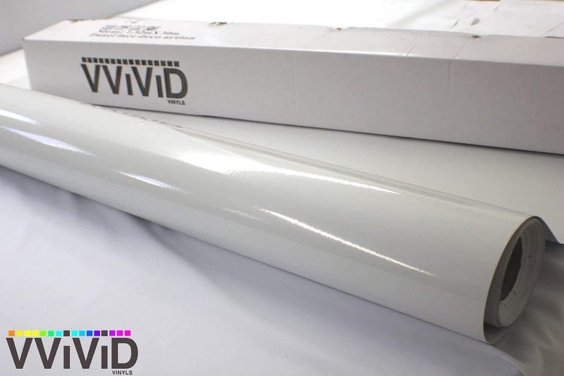 VViViD لفائف فينيل لسيارات بلمسة لامعة بيضاء مع لاصق لإطلاق الهواء 3mil - VViViD (10 قدم × 5 قدم) - Image 4