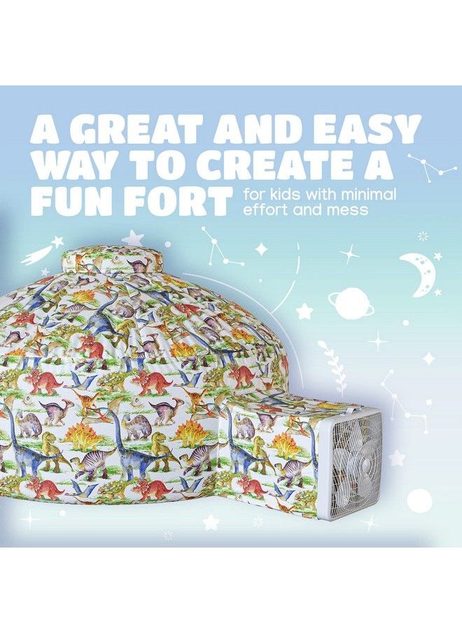 Skywin Air Tent Fort Dinosaur Playhouse For Kids Inflatable Kids Fort Sets Up And Stores Away In Seconds 77 X 50 Inches (Fan Not Included) (Classic)  - Image 4