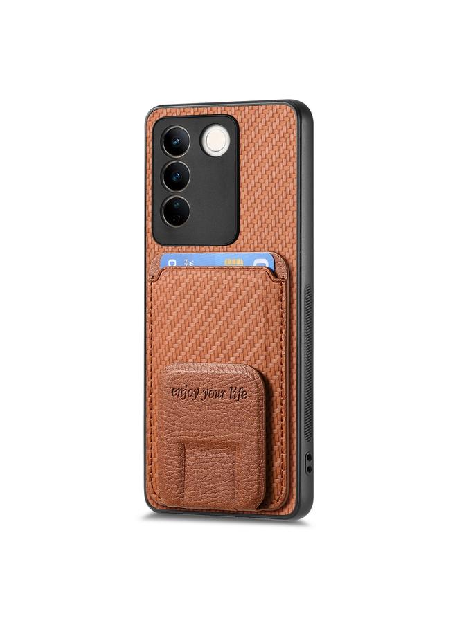 إيروريكس جراب لهاتف vivo S18 Pro مصنوع من ألياف الكربون مع حامل للبطاقات - Image 2