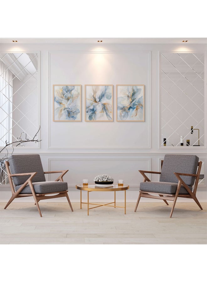 آرت دیکور  مجموعة من 3 لوحات فنية جدارية مطبوعة بإطار تجريدي نابض بالحياة، لوحات فنية جدارية تجريدية، ديكور جداري، هدية لغرفة المعيشة وغرفة النوم والمكتب والاستوديو المنزلي - Image 3