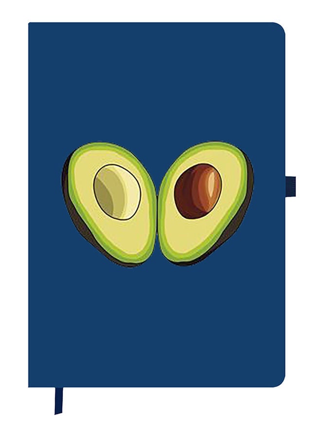 Theodor Designer A5 Thick Blue Hardcover Notebook Avacado - Image 1