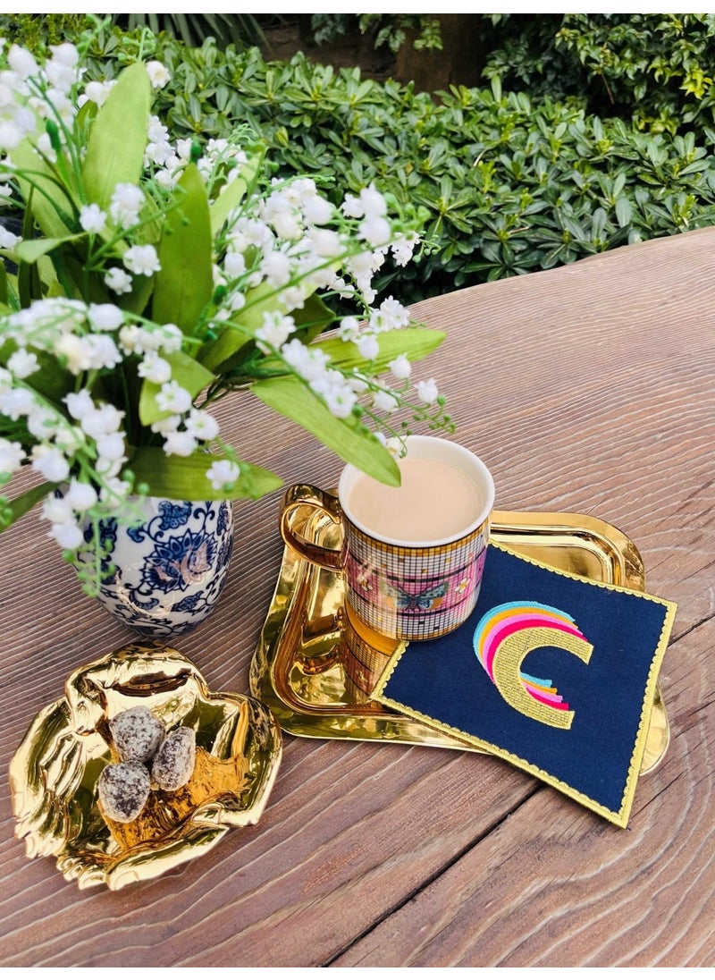 Ge Living Rainbow Letter ´´c´´ Cocktail Napkin (1 Piece)  - Image 1