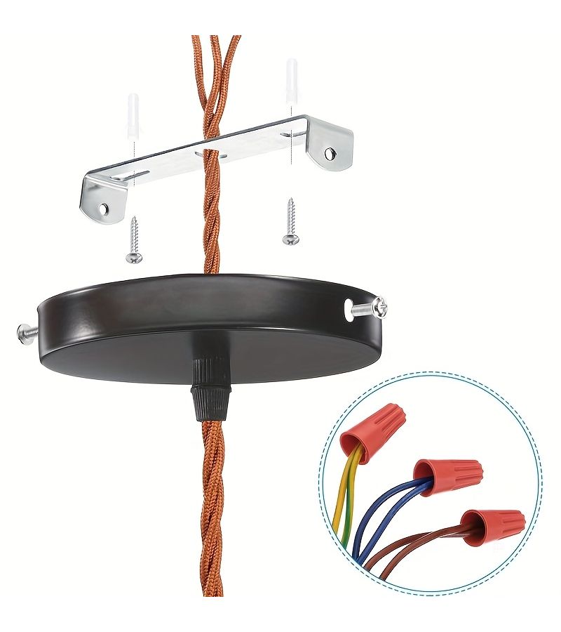 Fixture Installation Brackets 2pcs 95mm Universal Wall Lamp Mounting Kit For Ceiling Pendant Outdoor Ceiling Light Panels And Hanging Crossbars - Image 2