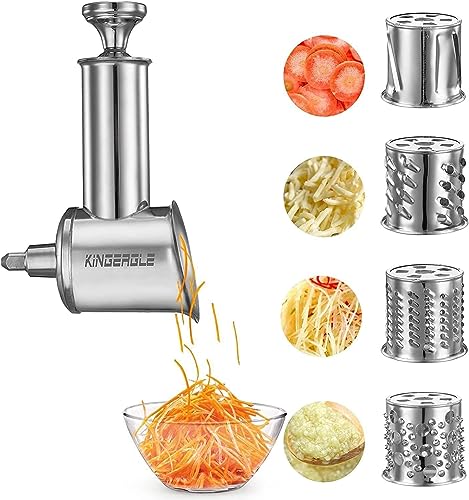 KINGEAGLE Stainless Steel Slicer Shredder Attachment for KitchenAid Mixer, Cheese Grater Attachment, Food Slicer for KitchenAid Mixer, Accessories for Kitchenaid - Image 1